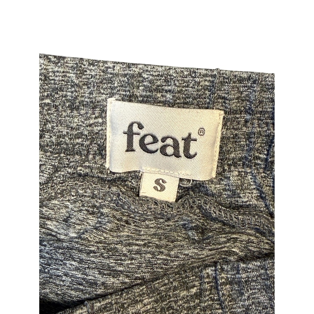 Feat Joggers Gray Heather Sweatpants Drawstring Lounge Athleisure Women Small - Picture 3 of 10